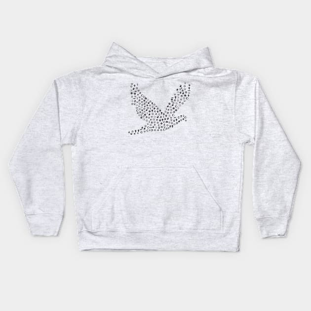 World Religions Peace Dove Kids Hoodie by Sanu Designs